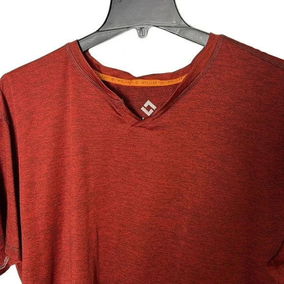 MTL LAB,Project Raw, men XXL t shirt . Red , short sleeve, detail  trim, EC - Picture 5 of 15